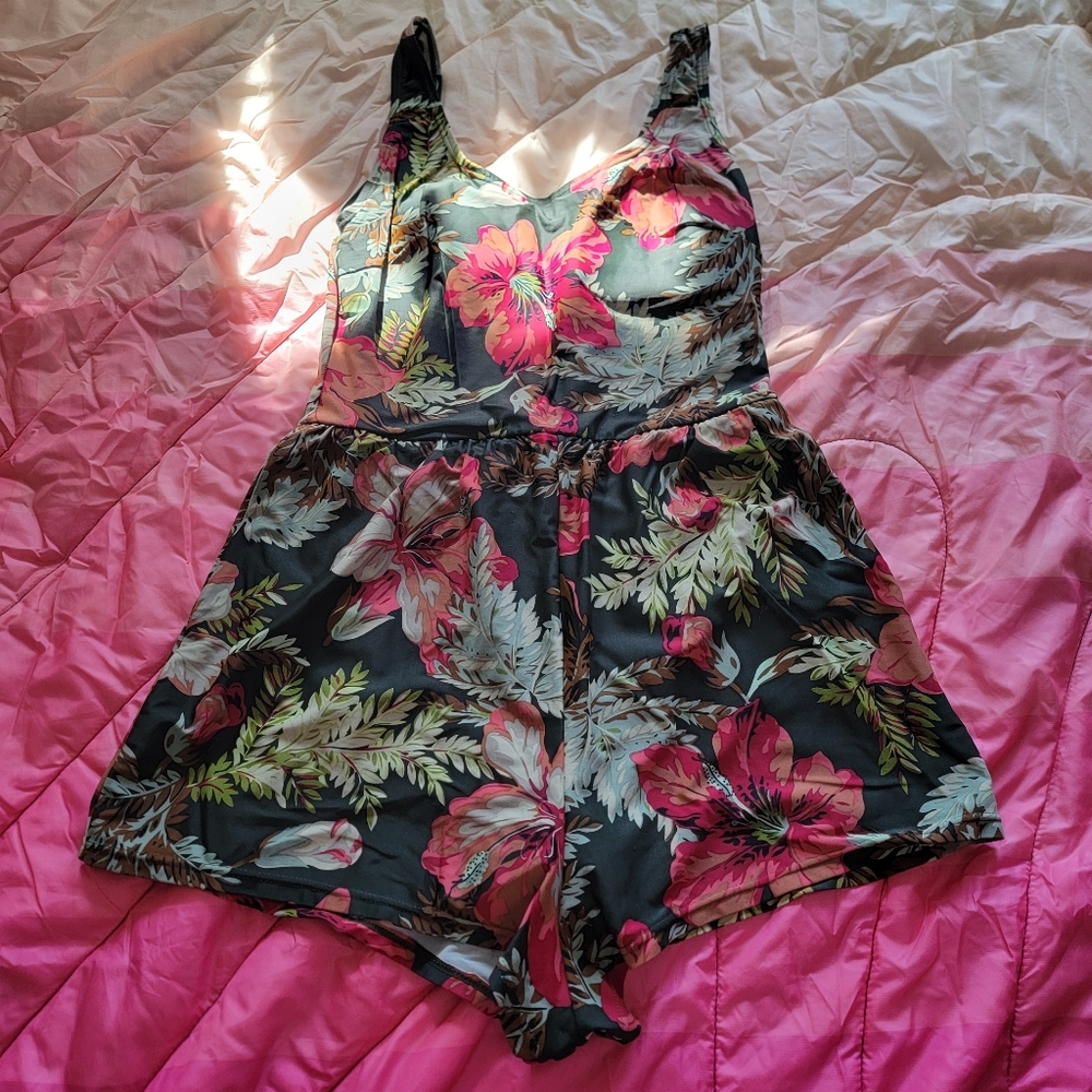 Floral Tropical Romper